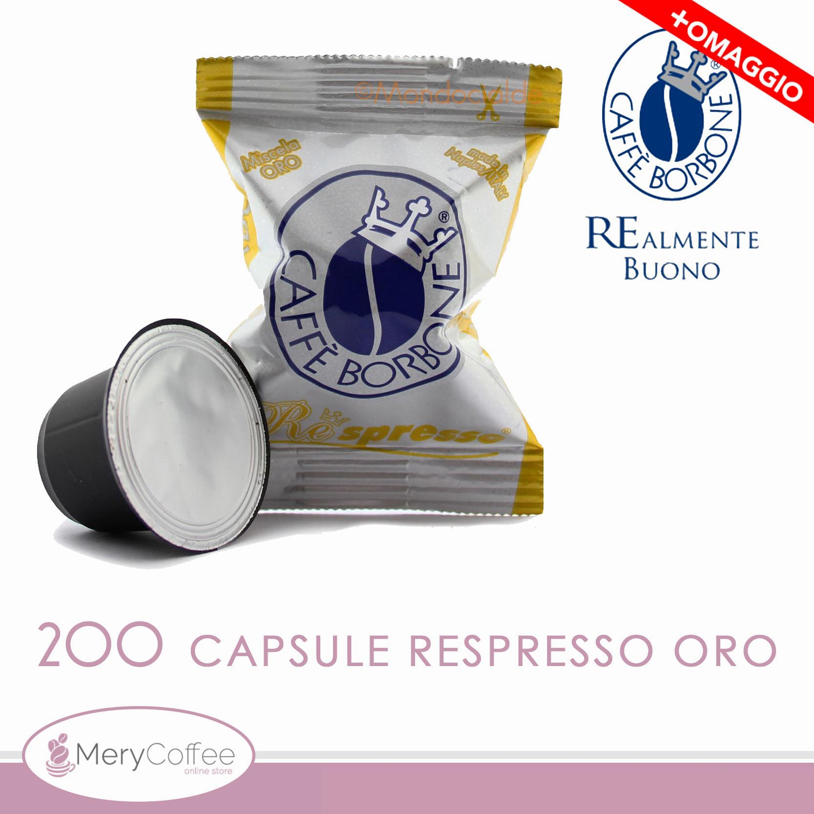 200 Capsule Borbone REspresso Miscela ORO Compatibili Nespresso*+omaggio -  MeryCoffee