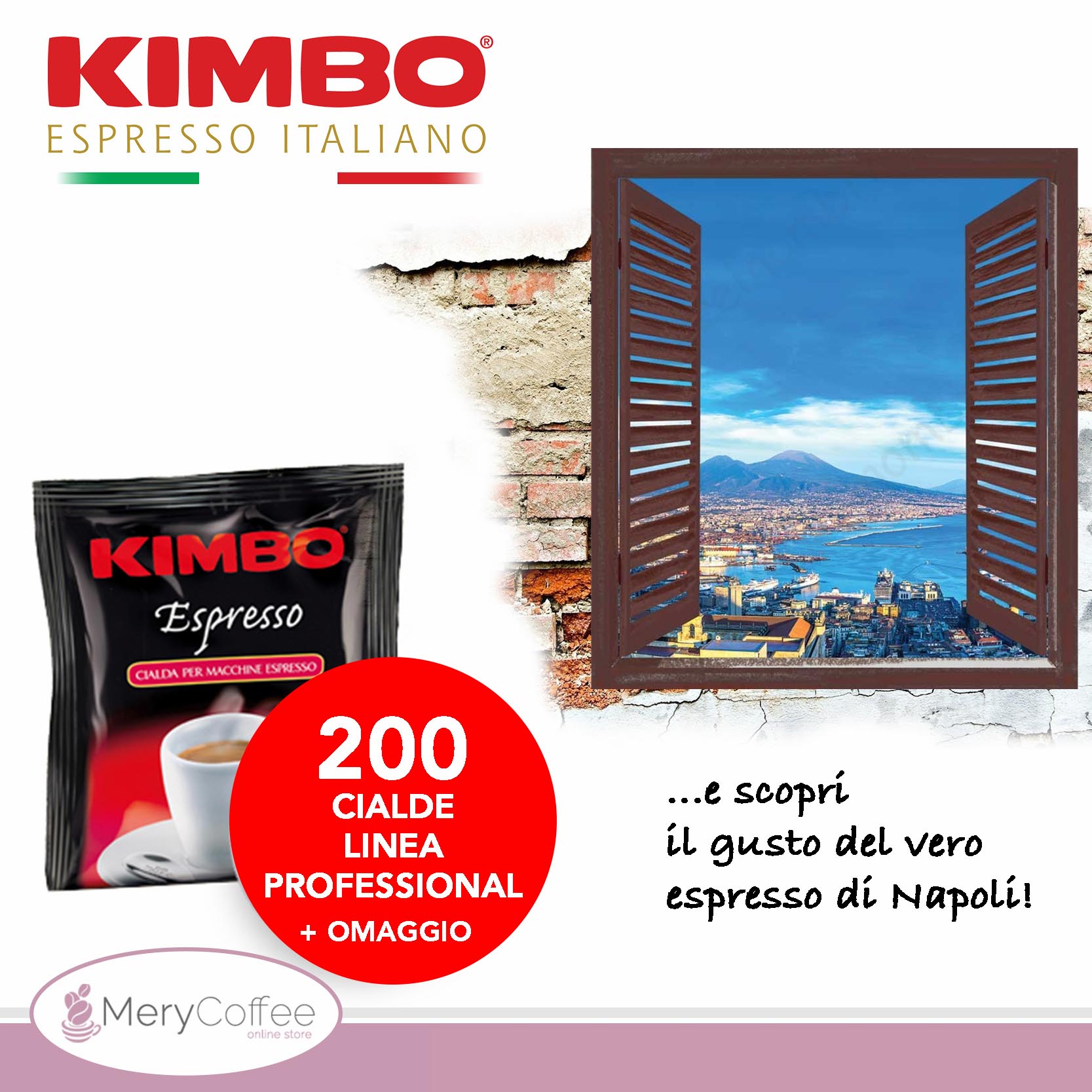 200 Cialde KIMBO Linea Professional - MeryCoffee