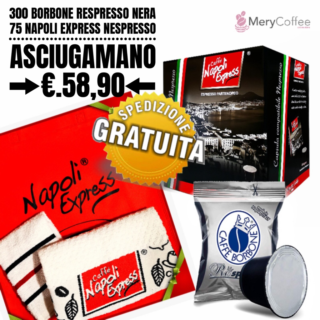 300 Capsule Caffè Borbone Respresso Miscela Rossa compatibili Nespresso