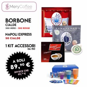 600 Cialde ESE 44 mm Caffè Borbone miscela ROSSA RED +assagio mix -  MeryCoffee