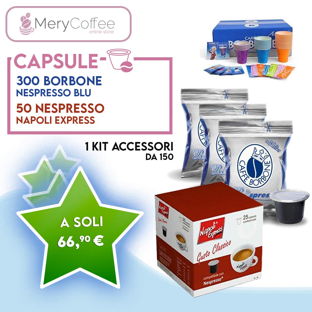 300 Capsules Nespresso Compatible CAFFE' BORBONE - Nespresso