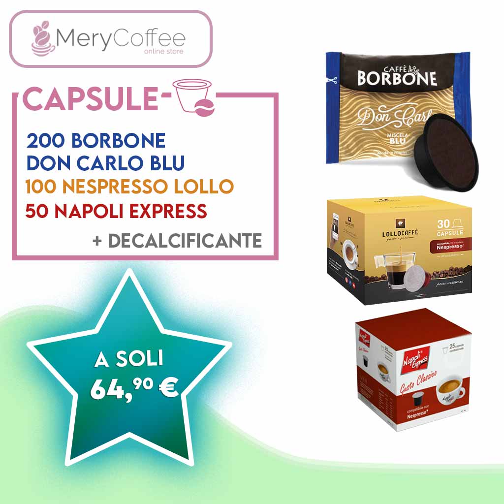 MIX 400 CAPSULES CAFFÈ BORBONE RESPRESSO - 100 NERA- 100 ROSSA